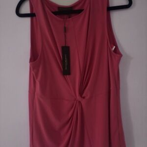 Dana Karan Pink Sleeveless Top for Women